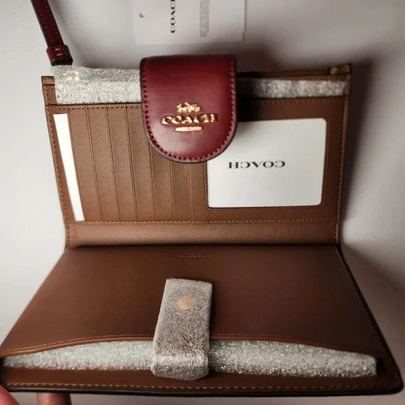 NWT Coach C8729 Tech Wallet In Signature Canvas With Wildflower Print $268 - Picture 2 of 3